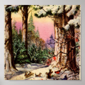 Poster Petits animaux dans la neige (Devant)