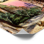 Poster Petits animaux dans la neige (Coin)