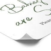 Poster Petits Baby showers pêcheurs Les bébés sont doux (Coin)