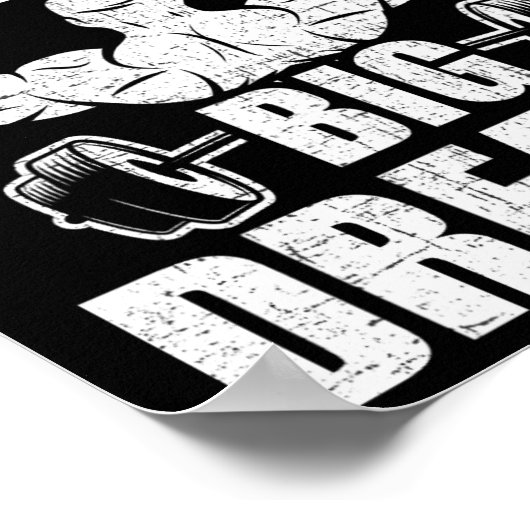 Poster Petits Calves Gros Rêves Bodybuilding Poids (Coin)