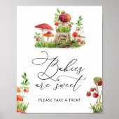 Poster Petits champignons sauvages Les bébés sont de l'af (Devant)