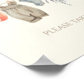 Poster Petits Citrouilles Vêtements d'Automne Baby shower (Coin)