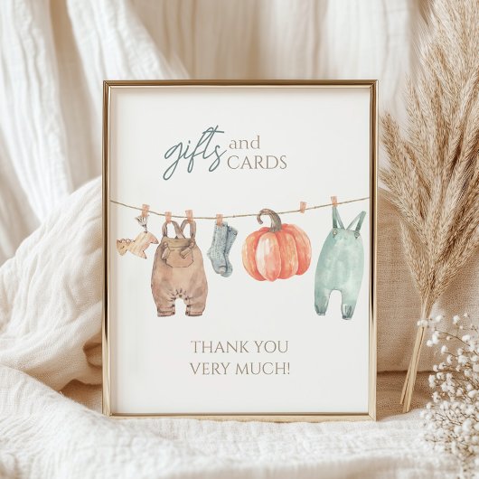 Poster Petits Citrouilles Vêtements d'automne Cadeaux et 