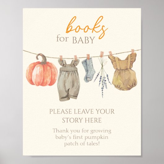 Poster Petits Citrouilles Vêtements D'Automne Fille Livre (Devant)