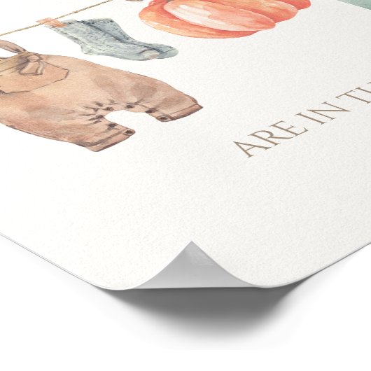 Poster Petits Citrouilles Vêtements Garçon Devant Combien (Coin)