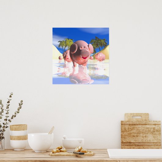 Poster Petits cochons (Cuisine)