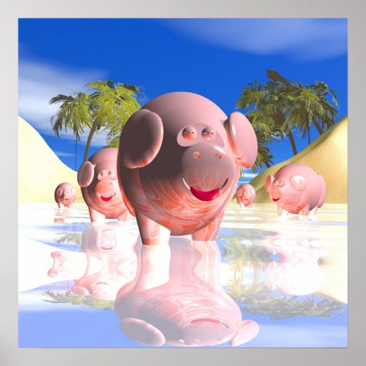 Poster Petits cochons (Devant)