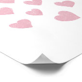 Poster Petits Coeurs roses (Coin)