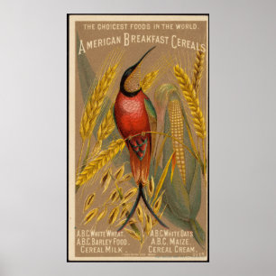 Poster Petits déjeuners américains Publicité Vintage s