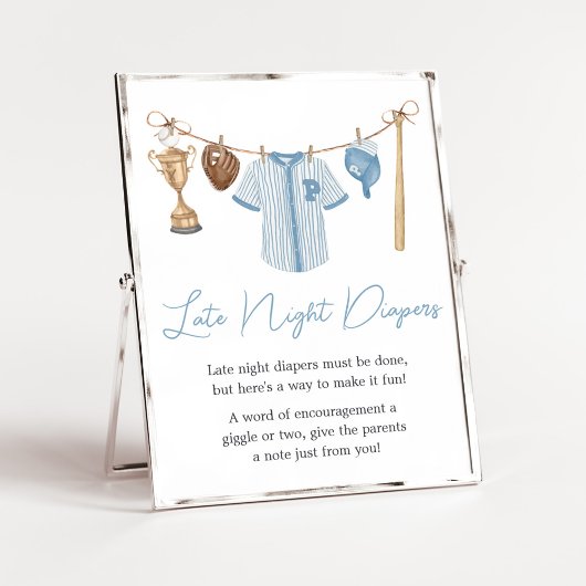 Poster Petits Diapositives De Baseball De Fin De Nuit