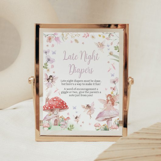 Poster Petits Diapositives Fairy Whimsical Dernière Nuit
