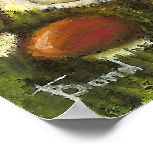 Poster Petits écureuils et champignons (Coin)