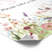Poster Petits Fleurs sauvages papillons sont doux (Coin)