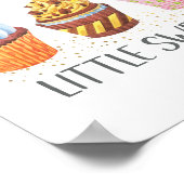 Poster Petits gâteaux d'aquarelle doux (Coin)