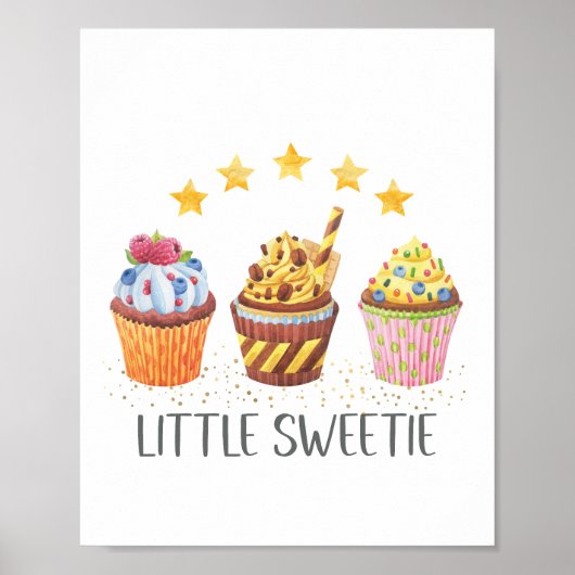 Poster Petits gâteaux d'aquarelle doux (Devant)