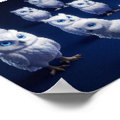 Poster Petits hiboux blancs (Coin)