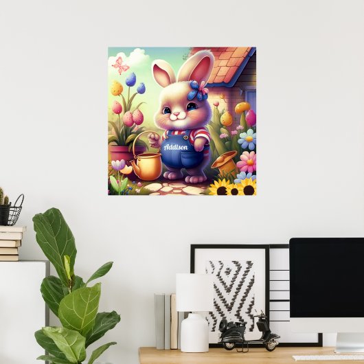 Poster Petits lapins (Bureau à domicile)