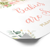 Poster Petits lapins à fleurs roses sont doux (Coin)