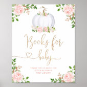 Poster Petits livres citrouilles en or roux pour bébé (Devant)