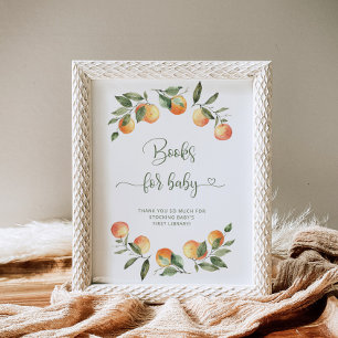 Poster Petits livres d'aquarelle cuite pour bébé