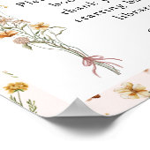 Poster Petits livres de Baby shower rose Fleur sauvage po (Coin)