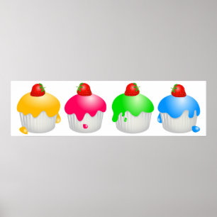 Poster Petits pains de fraise