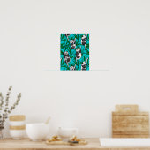 Poster Petits panda turquoise (Cuisine)