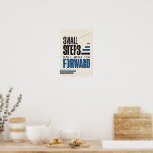 Poster Petits Pas Vous Font Toujours Avancer Typographie (Cuisine)