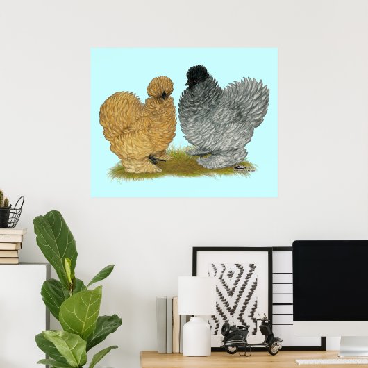 Poster Petits poulets (Bureau à domicile)