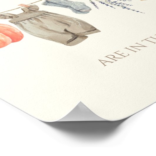 Poster Petits Vêtements Citrouilles Devinez Combien De Ca (Coin)