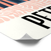 Poster Petra Jordania Voyage abstrait art floral (Coin)