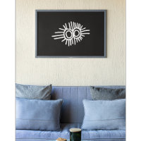 Petroglyphe d'une éclipse du soleil et de la lune