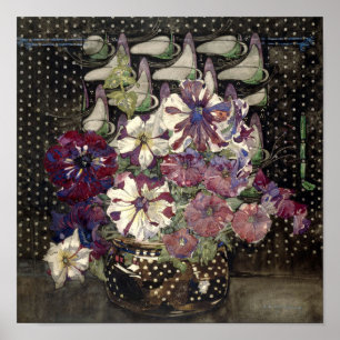 Poster Pétunias par Charles Rennie Mackintosh