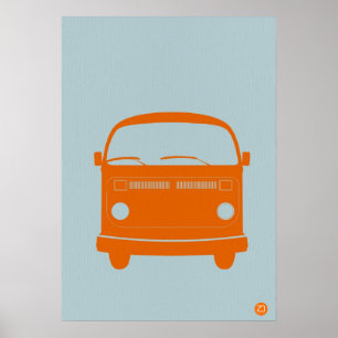 Poster Peu d'autobus heureux