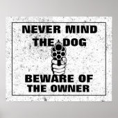 Poster Peu Importe Le Chien Méfiez-Vous De L'Enseigne Du  (Devant)