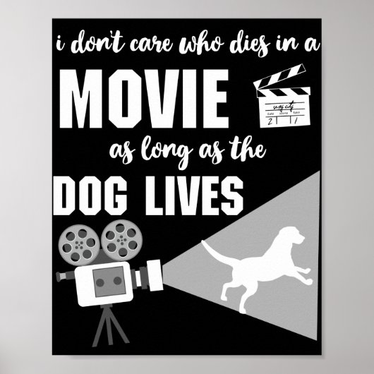 Poster Peu m'importe qui meurt dans un film Le chien vit (Devant)