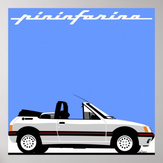 Poster Peugeot 205 CTI (Devant)