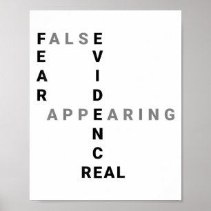 Poster Peur de Faux Preuves Apparaissant Réelles Motivati