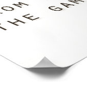 Poster peur de frapper le baseball moderne inspirant (Coin)