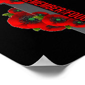 Poster Peur d'oublier la Fleur de Pavot Rouge mémorial Us (Coin)