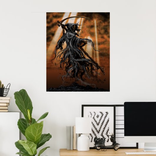 Poster Peur La Faucheuse (Bureau à domicile)