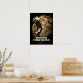 Poster Peur - Motivation du lion (Cuisine)