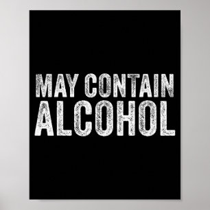 Poster Peut contenir de l'alcool Boire de la bière au goû