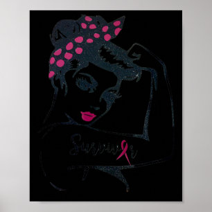 Poster Peut le guérir Rosie Riveter Cancer du sein Surviv