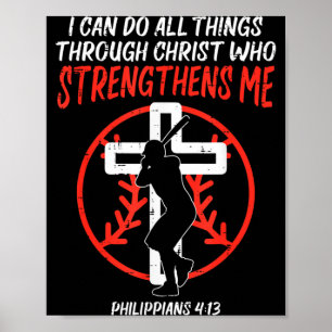 Poster Peut-on faire toutes choses baseball religieux