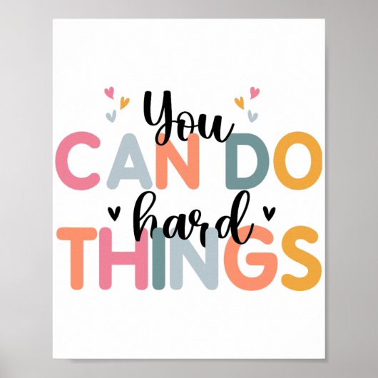 Poster Peuvent faire des choses difficiles Test Jour Ense (Devant)