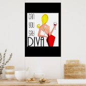 Poster "Peux-tu dire DIVA ?" (Cuisine)
