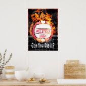 Poster Peux-Tu Le Creuser En Brûlant Du Volley Rose ? (Cuisine)