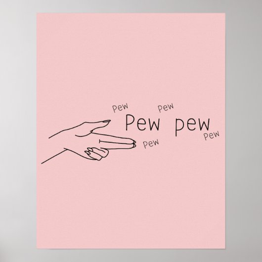 Poster Pew pew (Devant)