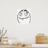Poster PFFTCH Raughing Rage Face Comique Mème (Cuisine)